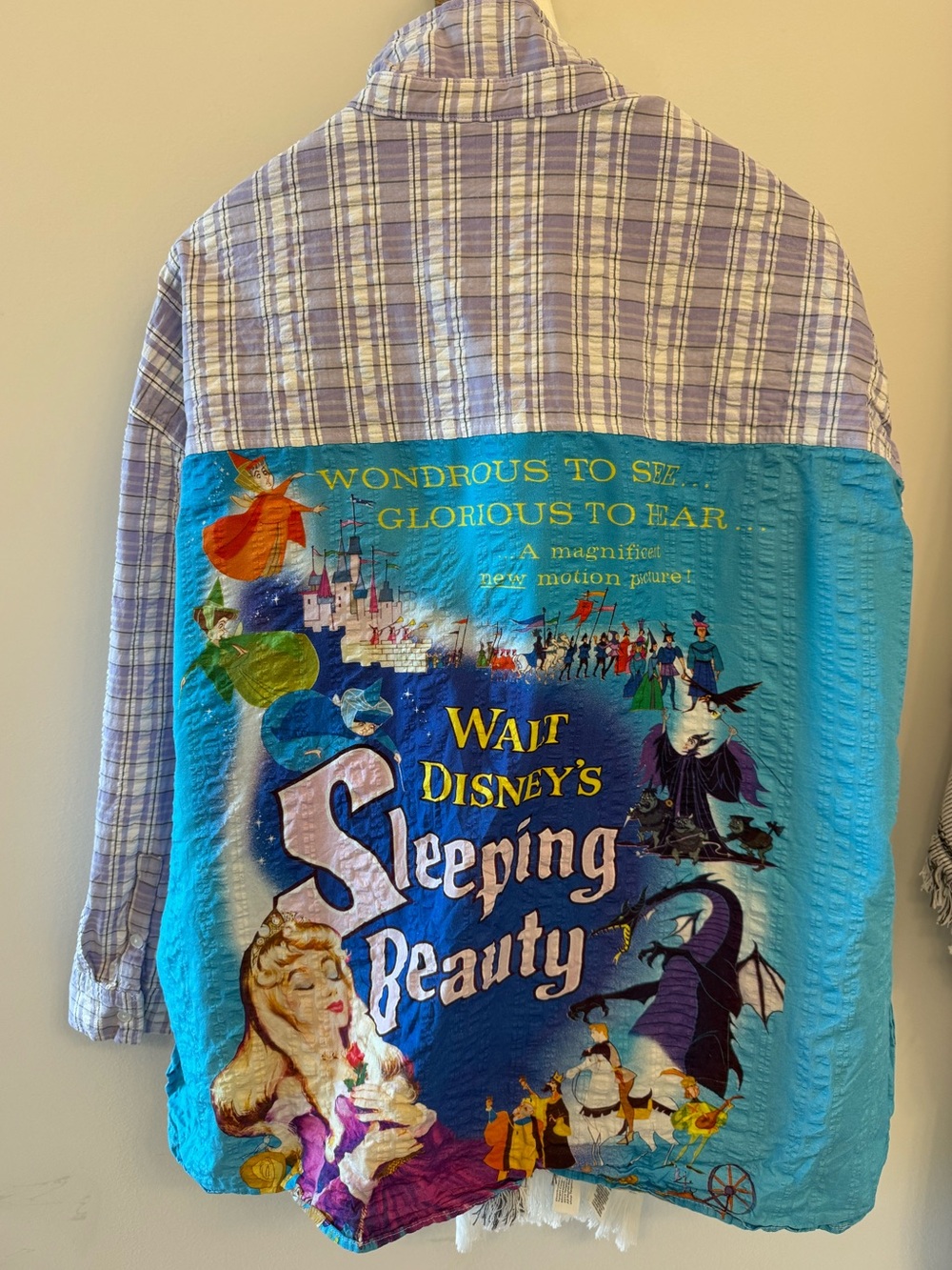 Disney plaid button up - aurora